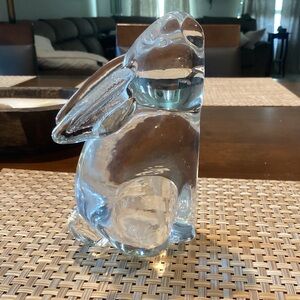 Silvestri Clear Crystal Glass Bunny Rabbit Bookend
Paperweights 6.25"